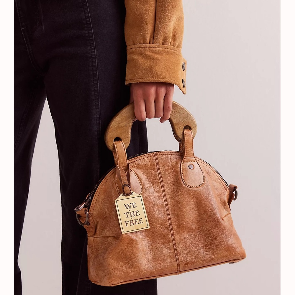 We The Free Tan Leather baby willow tote